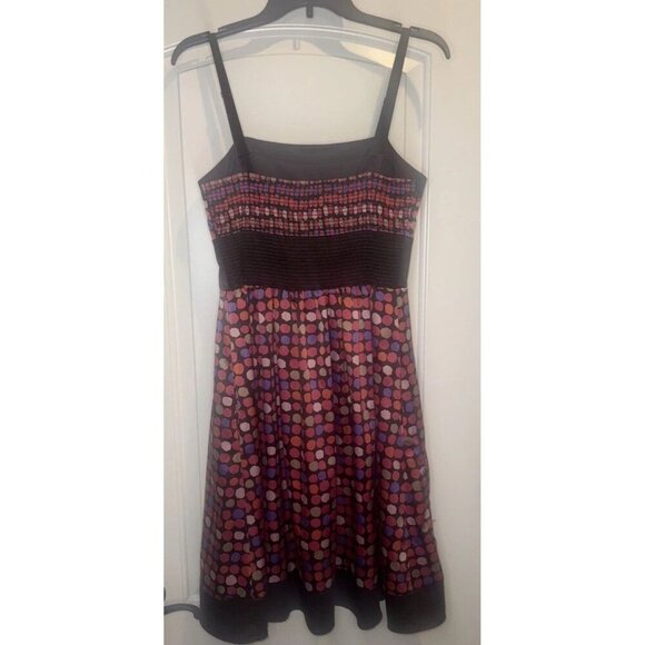 THE LIMITED Colorful Polka Dot Spaghetti Strap Knee Length Dress Sz 10 Pockets - Picture 4 of 10